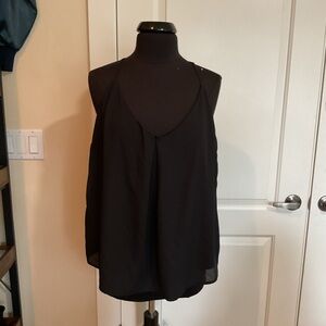 Charlotte Russe Black Sleeveless V-Neck Camisole